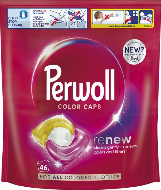 Капсули для прання Перволь для кольорових речей 46шт    